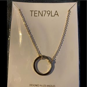 TEN79LA  hammered hoop necklace.   NEW